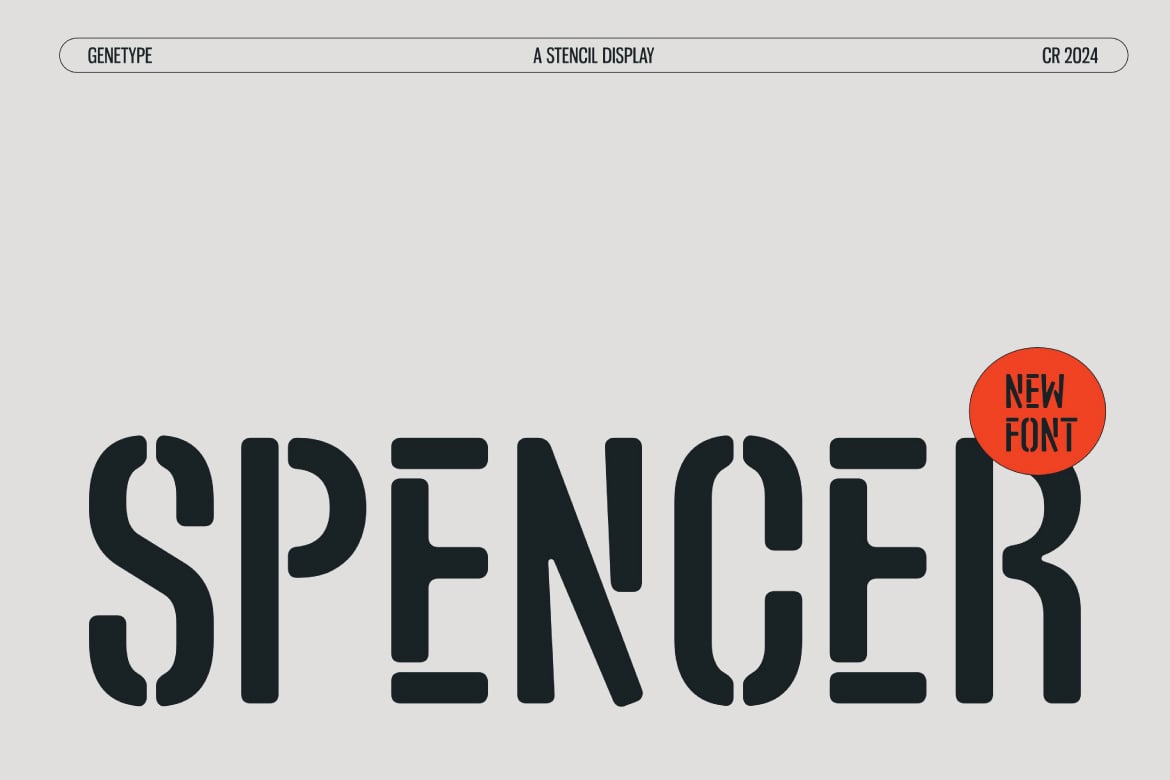 复古怀旧品牌海报徽标设计无衬线英文字体安装包 Spencer , 第2张