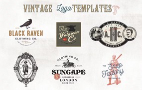 32 Vintage Logo Templates (Vol. 3) 32个复古AI矢量LOGO插图