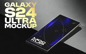 18款高级工业风安卓三星Galaxy S24 Ultra手机APP UI界面设计Ps展示贴图样机模板素材 Galaxy S24 Ultra Mockup