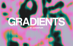 16款时尚热像仪感应酸性海报封面设计PS渐变预设包 Gradient Pack Vol.1