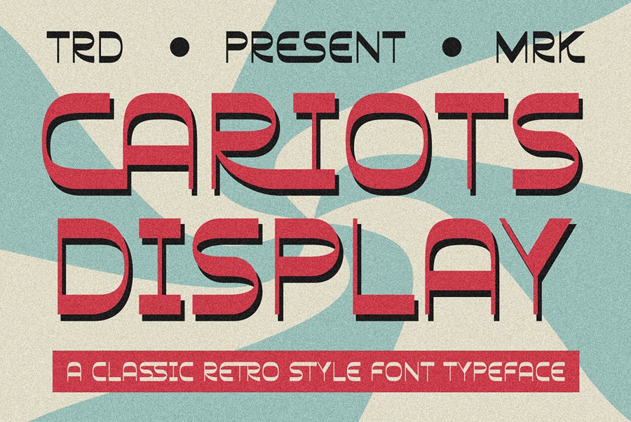 复古品牌海报邀请函设计无衬线英文字体安装包 Cariots – Classic Retro Typeface 设计素材 第1张