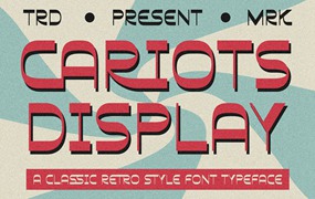 复古品牌海报邀请函设计无衬线英文字体安装包 Cariots – Classic Retro Typeface