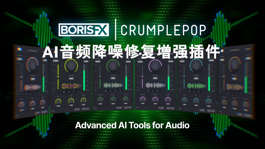 Boris FX 终极音频降噪去杂音回响修复增强PR/AU/AVID/FCPX/达芬奇插件激活版 CrumplePop Pro for Mac/Win v2024.0.12 , 第1张