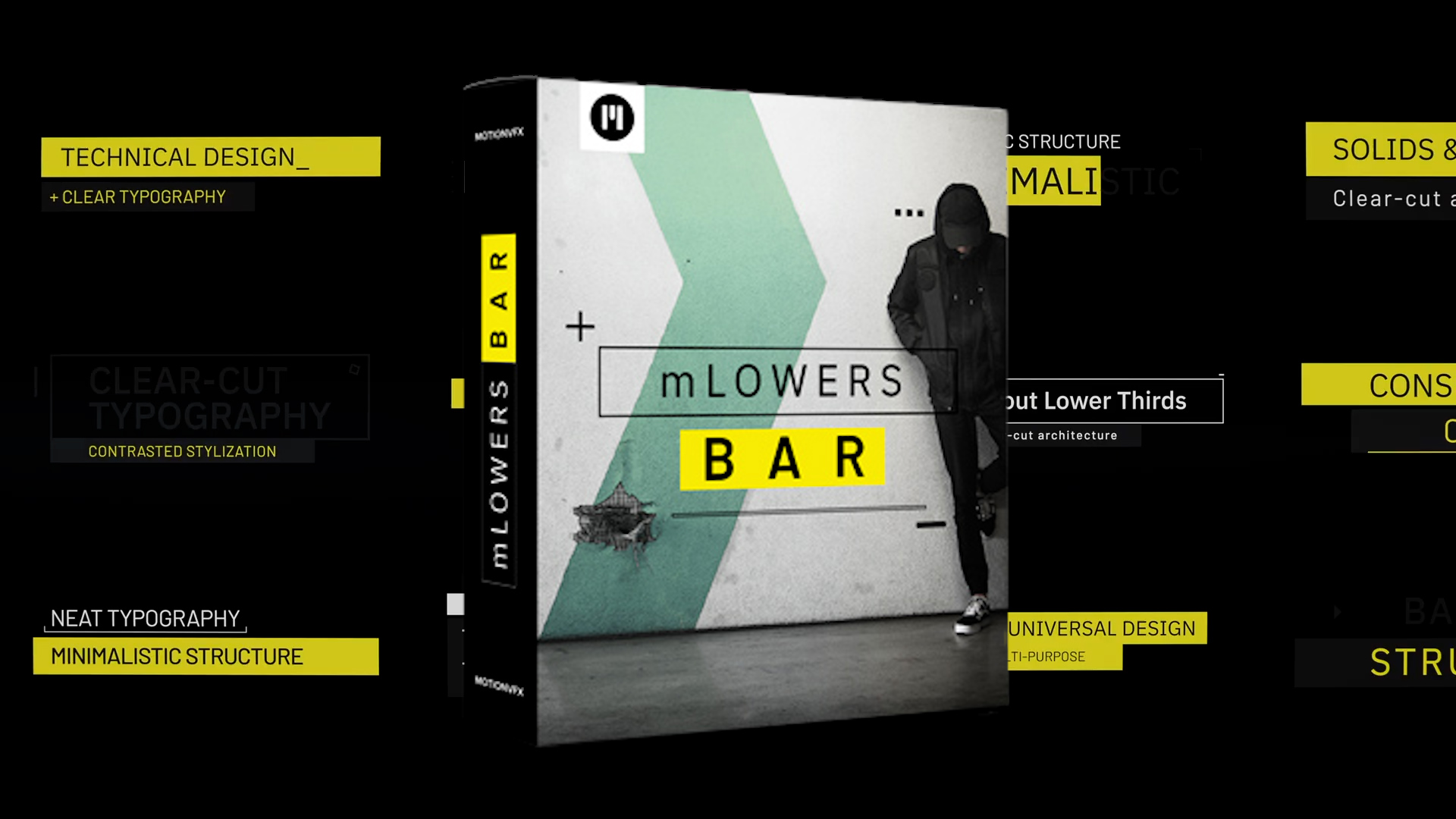 MotionVFX - mLowers Bar 50种视频开场场景人物介绍标题图形叠加层动画FCPX插件 , 第1张