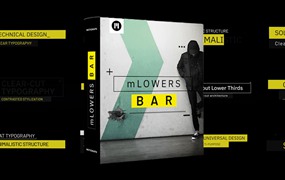 MotionVFX - mLowers Bar 50种视频开场场景人物介绍标题图形叠加层动画FCPX插件