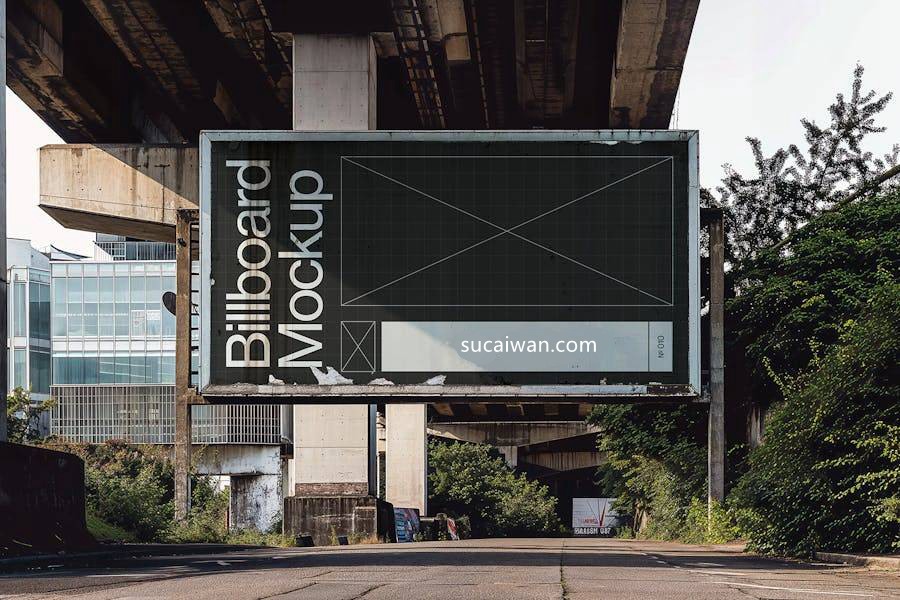 5款时尚城市街头广告牌海报招贴设计展示效果图PS贴图样机模板 Billboard Advertising Mockups Vol. 1 样机素材 第5张