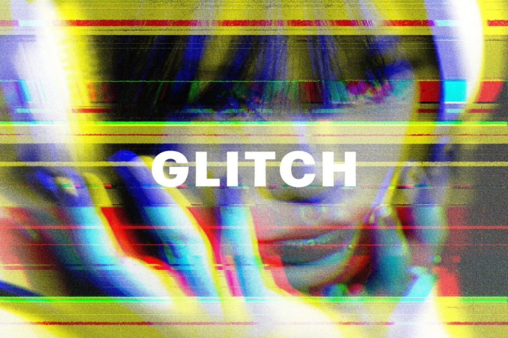 90年代信号故障毛刺屏幕像素照片效果PSD特效样机 Offset Print Glitching Photo Effect , 第1张