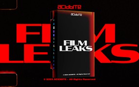 Acidbite - Film Leaks 34种4K高质量16MM胶片漏光划痕穿孔颗粒粗糙感纹理转场过渡视频效果叠加素材+SFX音效