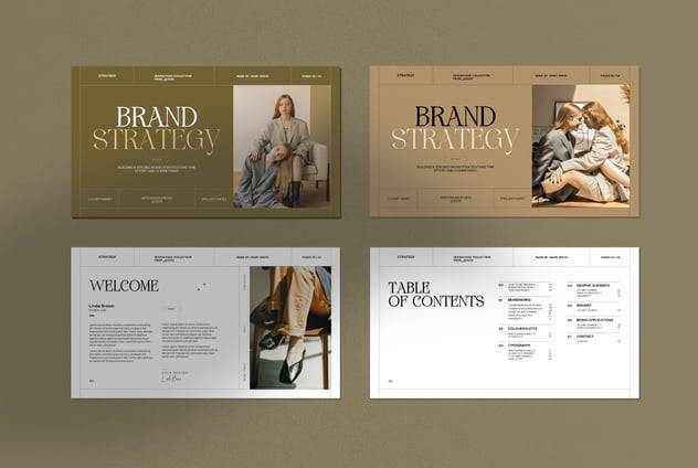 现代简约品牌营销策划演示文稿设计Keynote模版 Brand Strategy Presentation Template , 第3张