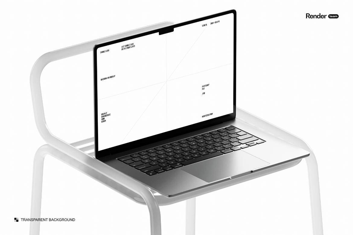 创意时尚网站设计PS展示效果图苹果MacBook Air笔记本电脑样机模板素材 MacBook Air Mockup Set , 第6张