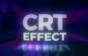 AE模板：4K复古CRT电视屏幕像素故障效果 CRT Effect