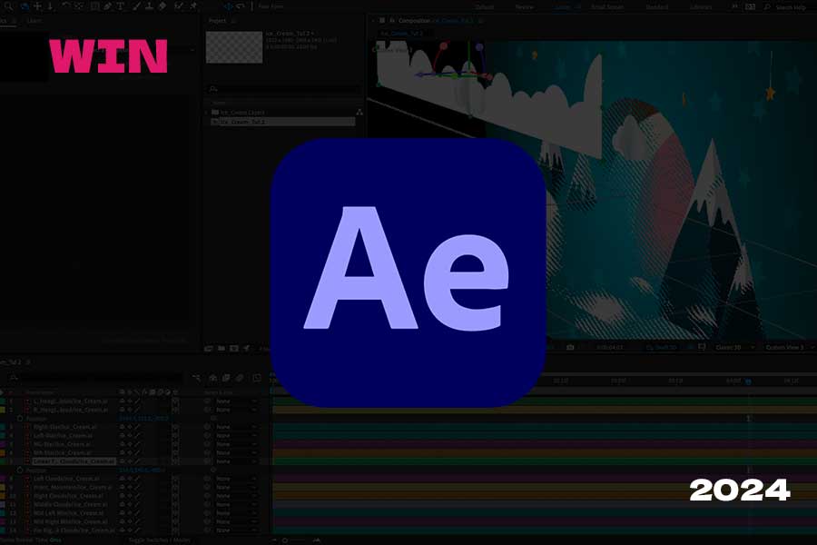 专业视频特效处理软件AE 2024 for Win版本 免费下载 Adobe After Effects 2024 (v24.6.2.002) For Win , 第1张