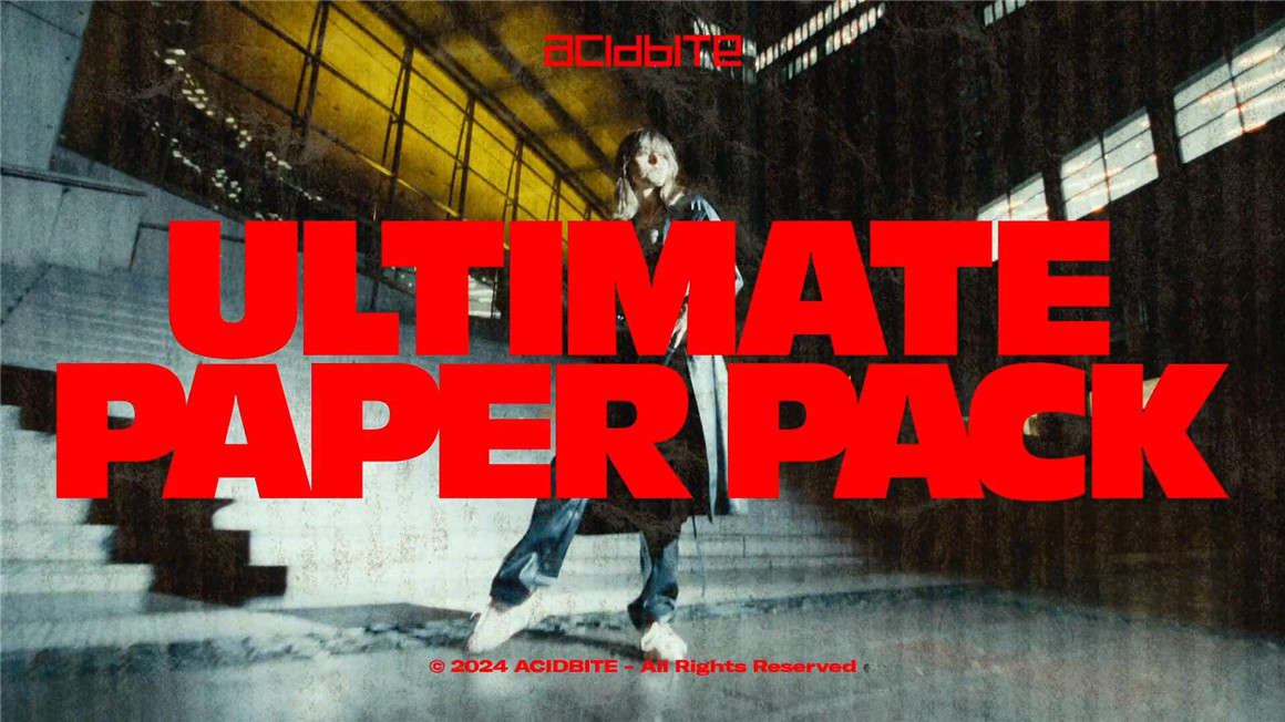 Acidbite Ultimate Paper Pack 200个复古拼贴纸张撕纸拼贴磁带墨迹视频转场背景纹理元素叠加MOV视频素材 , 第3张