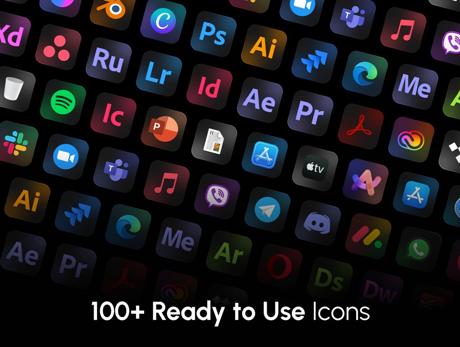 100+款高级苹果macOS操作系统APP应用程序图标Icons设计Figma格式素材 MacOS app icons set , 第4张