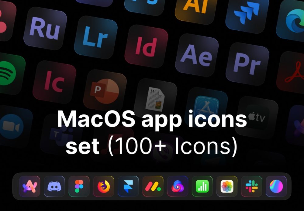 100+款高级苹果macOS操作系统APP应用程序图标Icons设计Figma格式素材 MacOS app icons set , 第1张