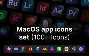 100+款高级苹果macOS操作系统APP应用程序图标Icons设计Figma格式素材 MacOS app icons set