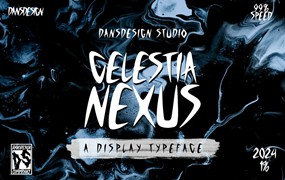 复古哥特式电影海报徽标设计y2k装饰英文字体安装包 Celestia Nexus Metal Horror Graffiti Y2k Font