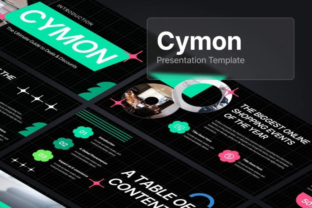 时尚品牌营销策划演示文稿设计ppt模版 Cymon – Cyber Monday Powerpoint Template , 第5张