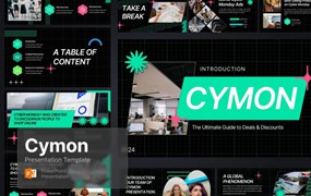 时尚品牌营销策划演示文稿设计ppt模版 Cymon – Cyber Monday Powerpoint Template