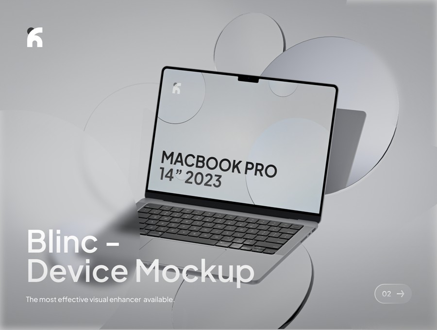 高级灰背景网站web ui设计Ps展示效果图苹果MacBook Pro笔记本电脑贴图样机 Blinc – Macbook Pro Gray Mockups , 第1张