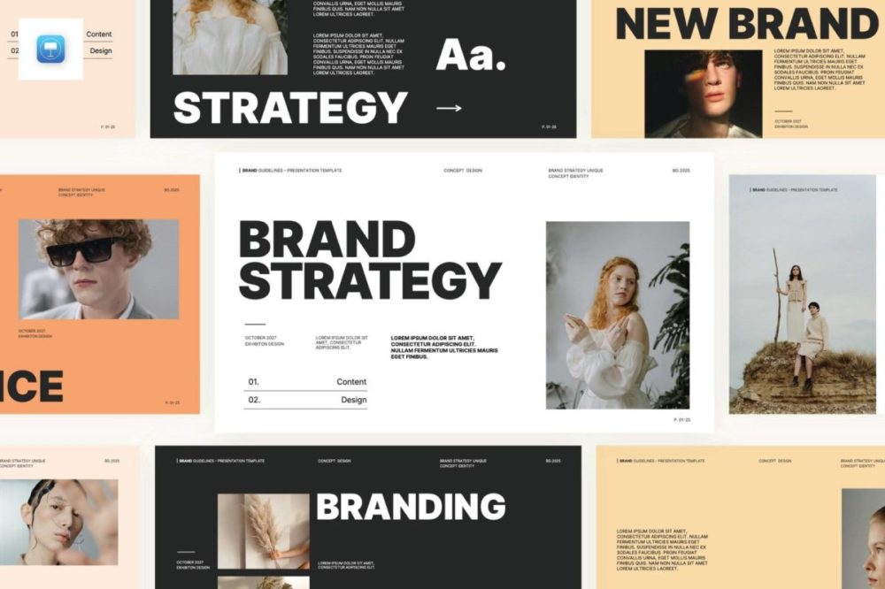 现代品牌营销策划演示文稿设计Keynote模版 Brand Strategy Keynote Template , 第1张