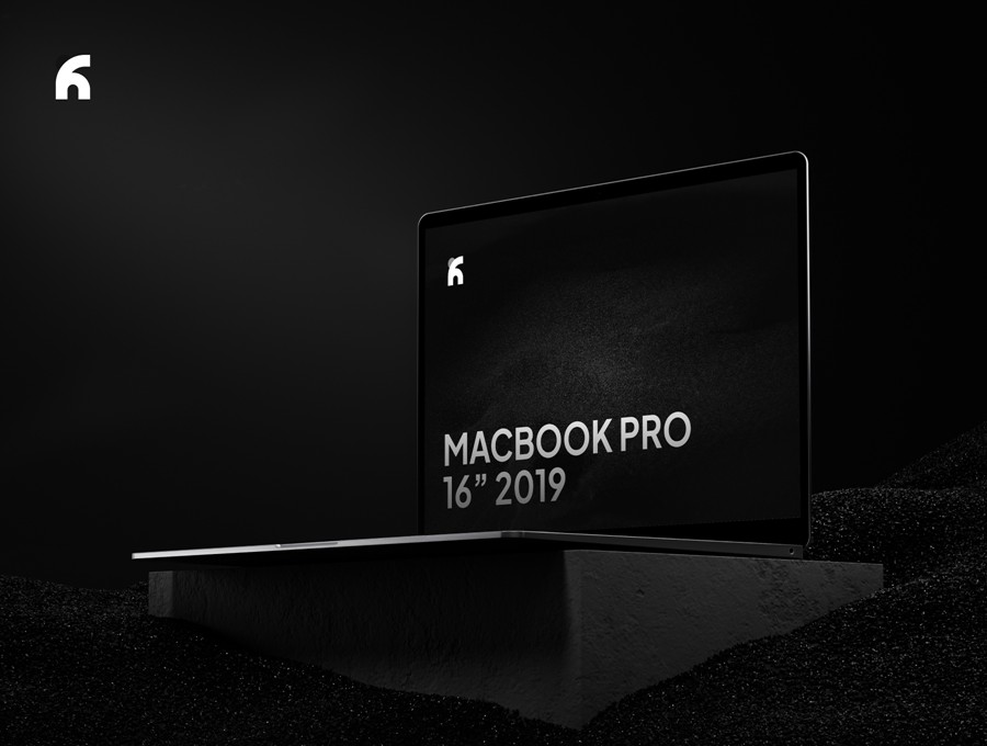 暗黑混凝土背景苹果MacBook Pro 16寸笔记本电脑贴图样机PSD模板素材 Pasiere – Macbook Pro Sand Mockups , 第3张