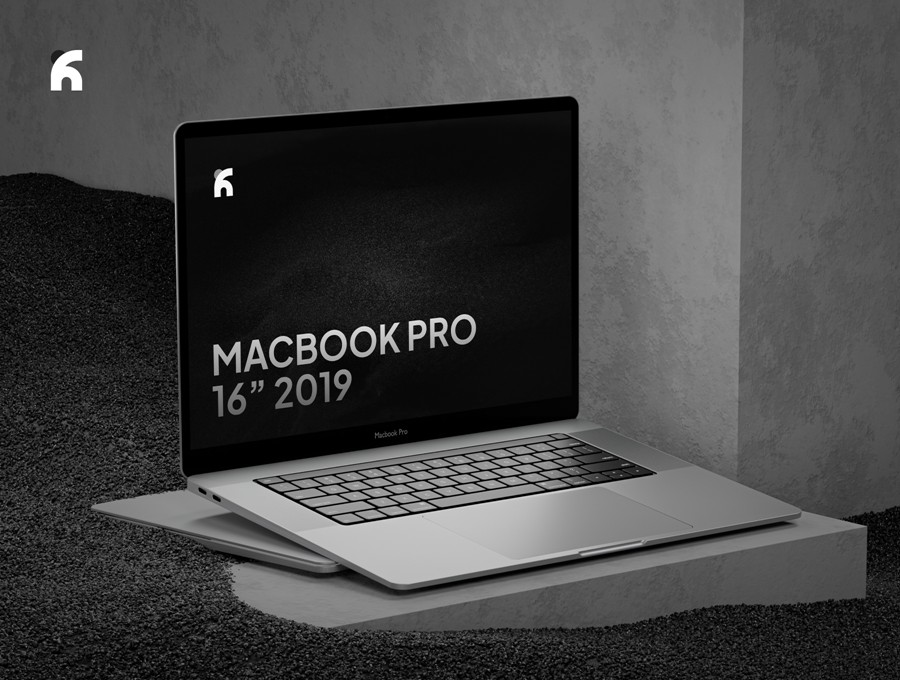 暗黑混凝土背景苹果MacBook Pro 16寸笔记本电脑贴图样机PSD模板素材 Pasiere – Macbook Pro Sand Mockups , 第5张