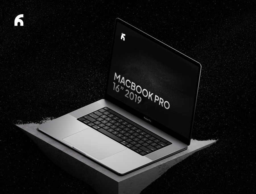 暗黑混凝土背景苹果MacBook Pro 16寸笔记本电脑贴图样机PSD模板素材 Pasiere – Macbook Pro Sand Mockups , 第6张