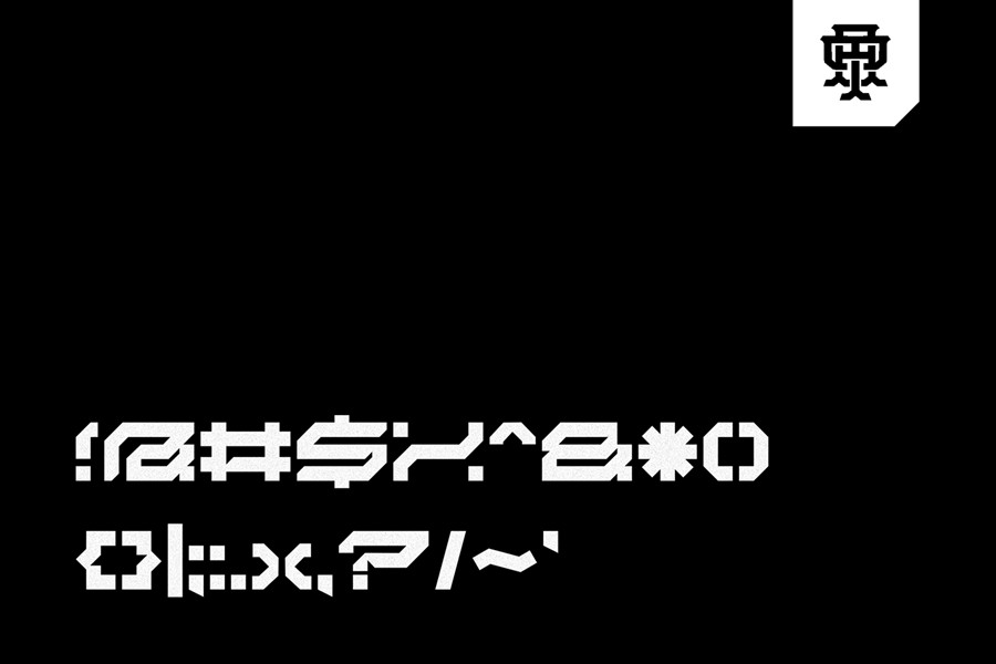 未来科幻赛博朋克硬核先锋机能机甲潮流几何风PSAI英文字体安装包 Medival Typeface Font , 第7张