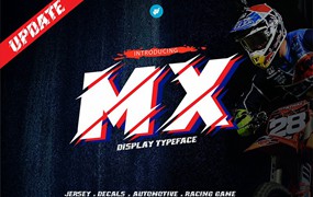 MX Motocross 运动感英文字体