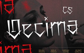 潮流前卫品牌海报徽标设计装饰英文字体安装包 Decima – Graffiti Font