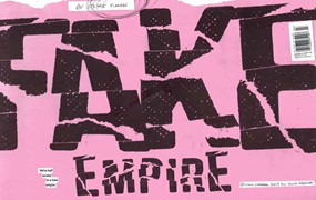 Fake Empire 撕纸拼接英文字体