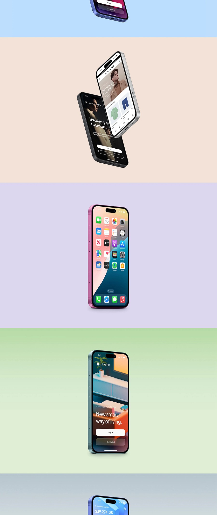 24款苹果iPhone 16手机UI界面设计展示效果图PS贴图样机模板素材 iPhone 16 – 24 Mockups Scenes 样机素材 第18张