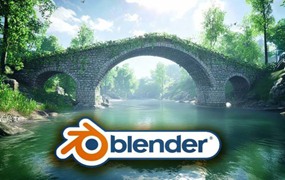 Blender利用几何节点创建3D桥梁模型视频教程 中英文字幕 Blender Geometry Nodes – Procedural Bridge Generator