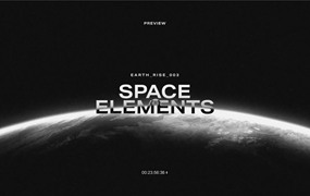 HAPPY EDITING - Space Elements 复古老式抽象科幻NASA宇宙空间流星镜头纹理音乐广告剪辑转场视频素材