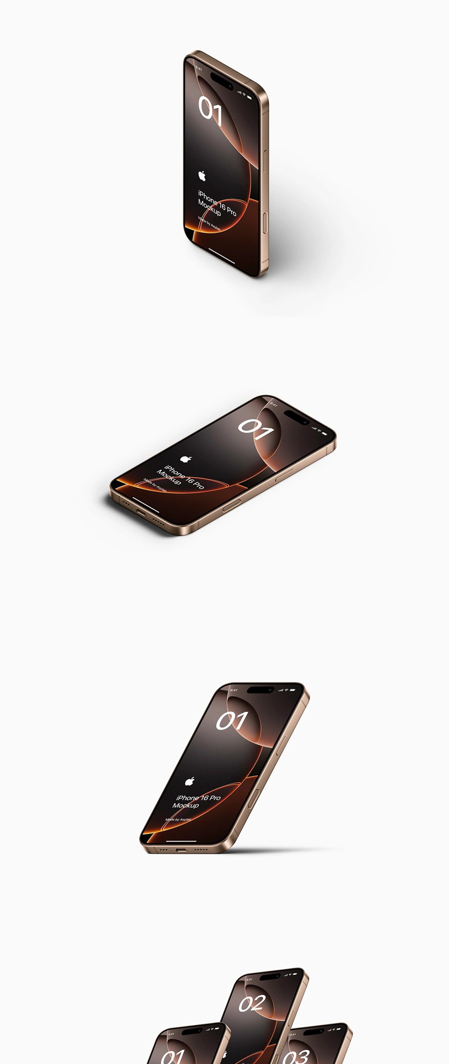 24款钛金属苹果iPhone 16 Pro手机UI广告设计展示贴图PSD样机MOCKUP模板 iPhone 16 Pro – 24 Mockups Scenes 样机素材 第11张