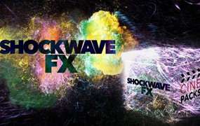 35组科幻能量粒子冲击波粒子爆炸特效合成4K透明视频素材 CINEPACKS – SHOCKWAVE FX