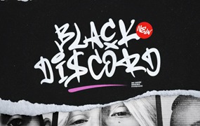 Black Discord — Graffiti Font 一种前卫大胆街头艺术涂鸦字体