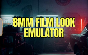 4K复古经典8MM胶片模拟颗粒划痕胶片效果AE模板8mm Film Look Emulator