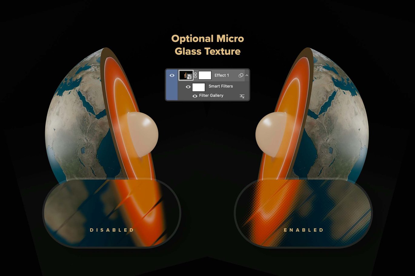 10款玻璃折射扭曲纹理照片效果ps特效滤镜样机 Glass Distortion Photo Effects , 第5张