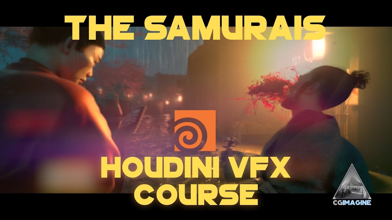 Houdini逼真日本武士打斗受伤血液斩首雨水场景特效教程 中英文字幕 Epic VFX Creation with Houdini: The Samurais’ Secrets , 第1张