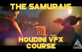 Houdini逼真日本武士打斗受伤血液斩首雨水场景特效教程 中英文字幕 Epic VFX Creation with Houdini: The Samurais’ Secrets