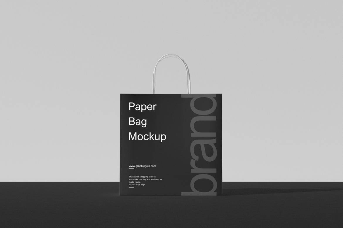 时尚购物纸袋手提袋VI设计展示贴图PSD样机MOCKUP模板素材 Paper Bag Mockup , 第3张