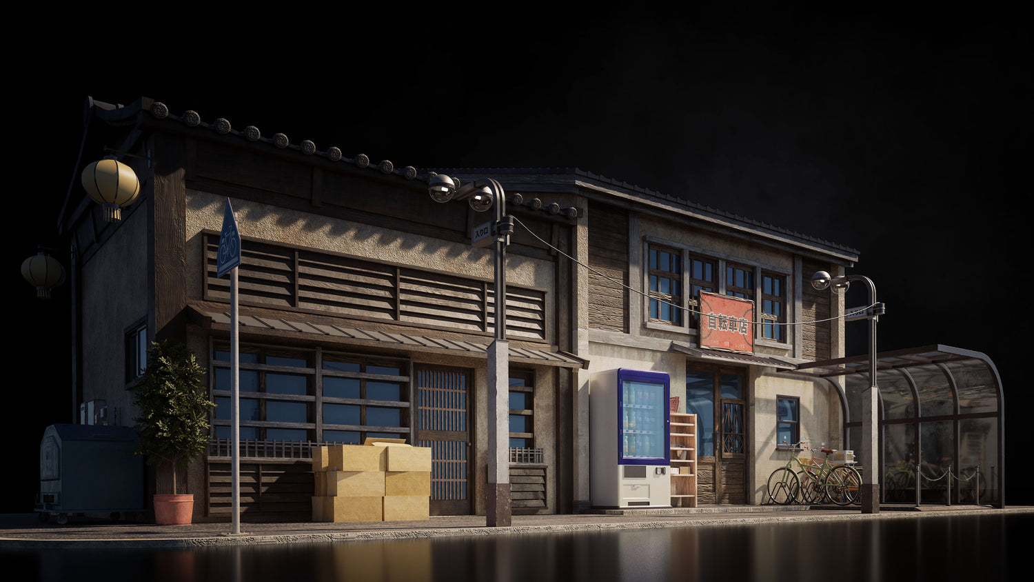 日本日式古典城市建筑楼房资产3D模型 Blender/FBX/OBJ格式 Kitbash3D – Japanese Neighborhoods , 第11张