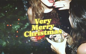 Fcpx插件 圣诞节节日生日庆祝短片MV视频标题动画素材 Merry Mayhem Titles