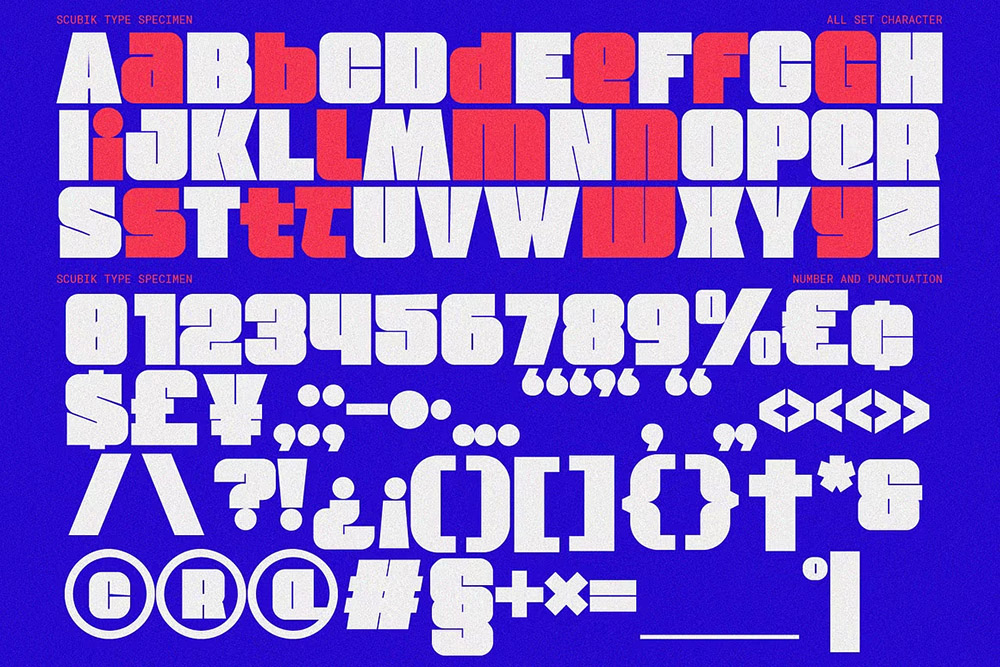 Scubik - Bold Modular Font 复古时尚标题海报杂志设计排版大写粗体无衬线字体 , 第7张