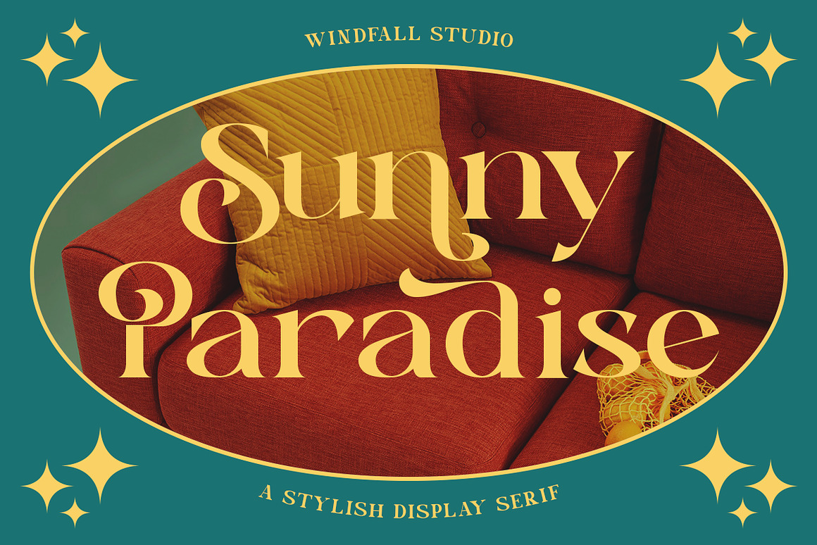 复古波西米亚风杂志海报徽标设计衬线英文字体安装包 Sunny Paradise – Decorative Serif Typeface , 第1张