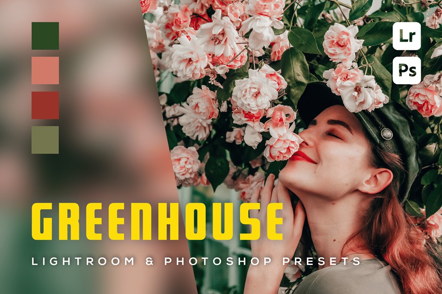 6组暖色调旅行电影婚礼摄影照片Lightroom and Photoshop预设 6 Greenhouse Lightroom and Photoshop Presets , 第1张