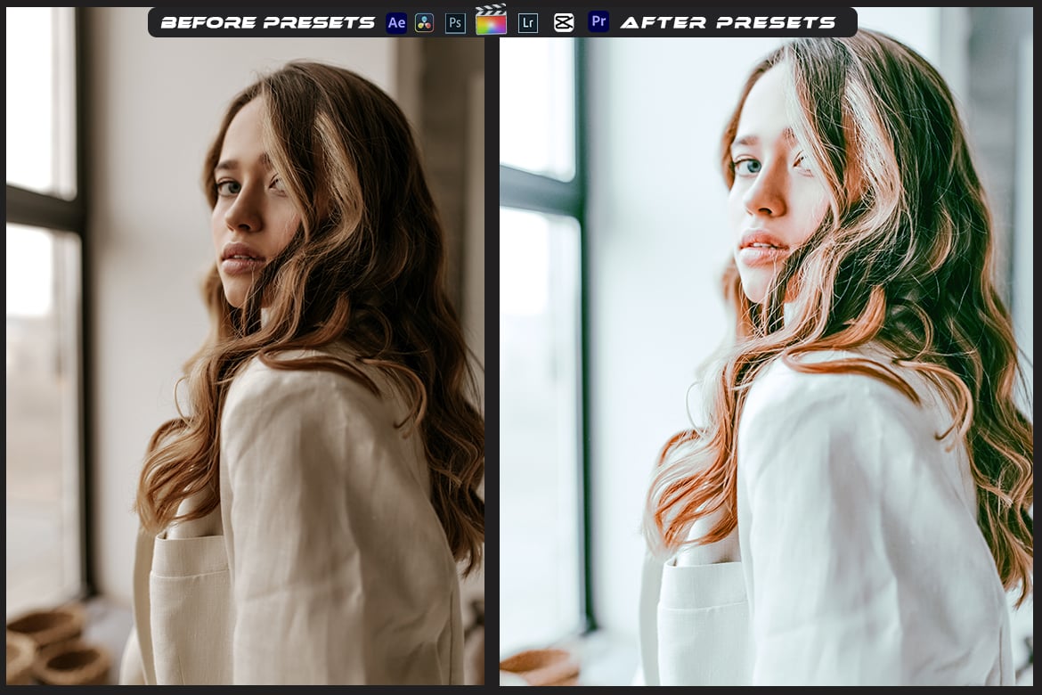 明亮曝光人物肖像摄影照片调色Lightroom&Luts预设 Bright Airy Lightroom Preset & Luts Premiere Pro , 第6张