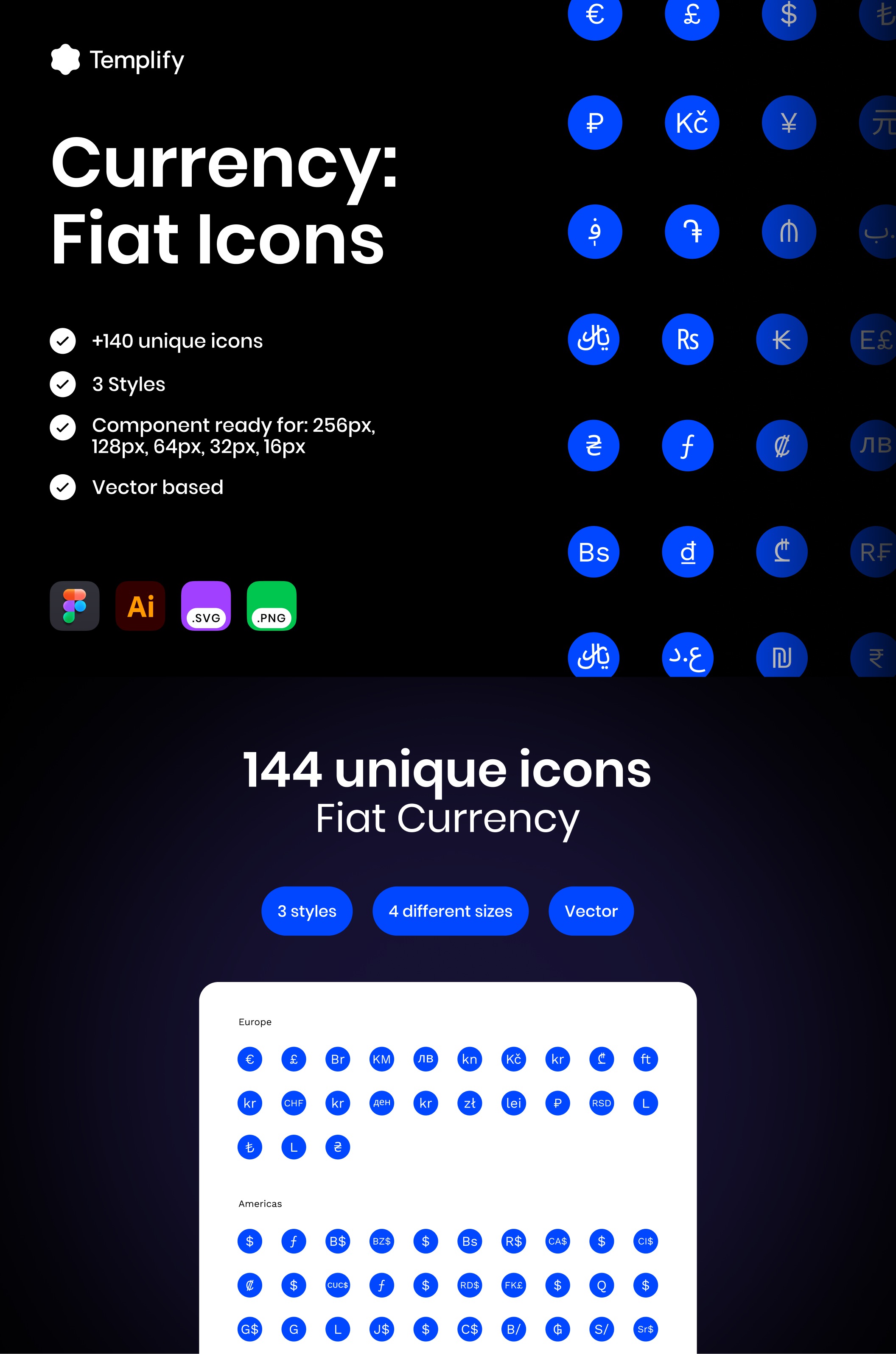 270+款时尚加密货币虚拟货币符号图标设计Figma/PNG/AI格式素材 Currency Icons: Crypto and Fiat , 第5张